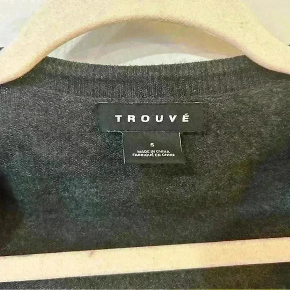 Trouvé Dark Heather Grey Open Cardigan Women’s Size Small - Picture 4 of 7